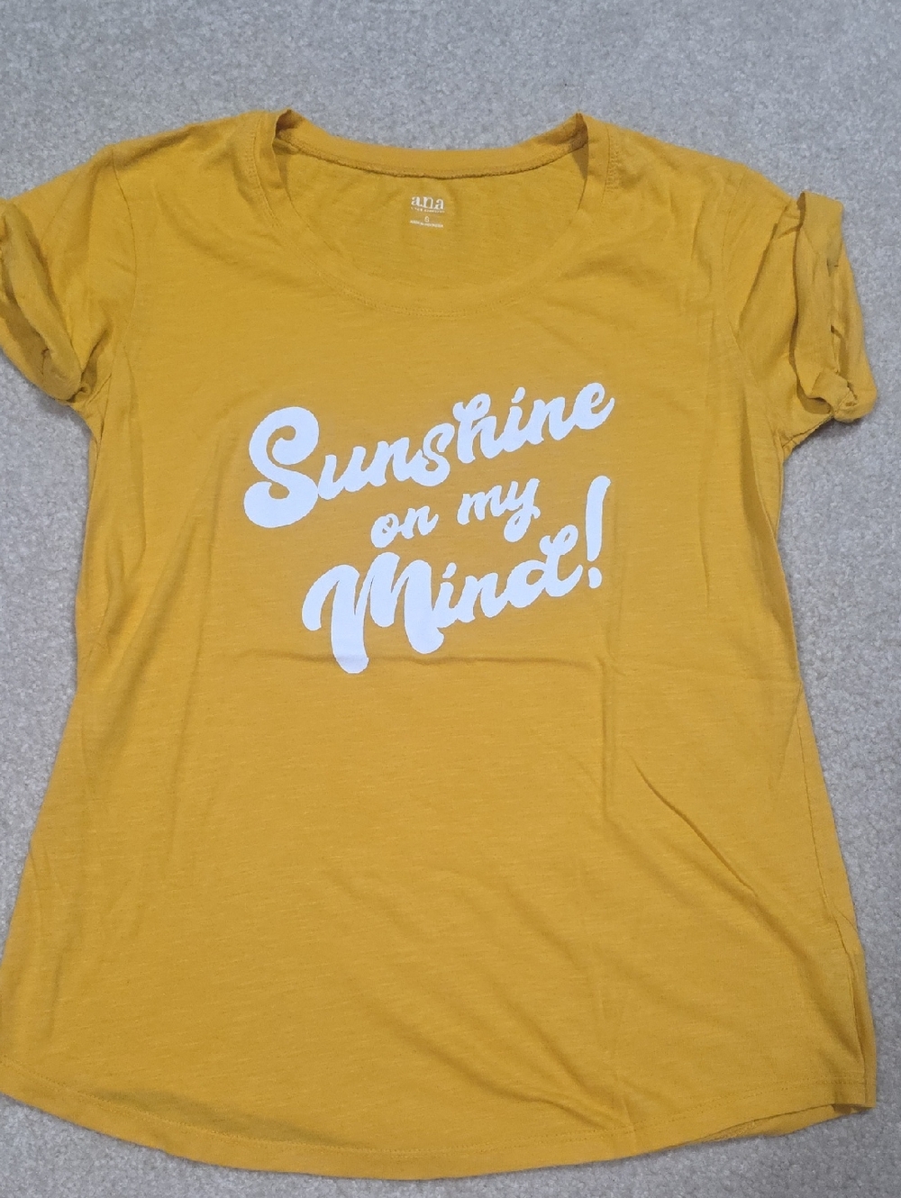 a.n.a Mustard Yellow 'Sunshine on my Mind' Graphic Tee